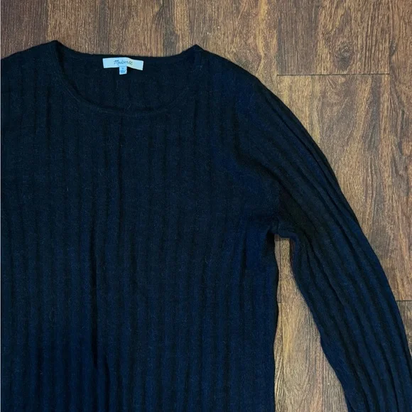 Ribbed Alpaca Semi-Sheer Ribbed Sweater - Picture 2 of 5